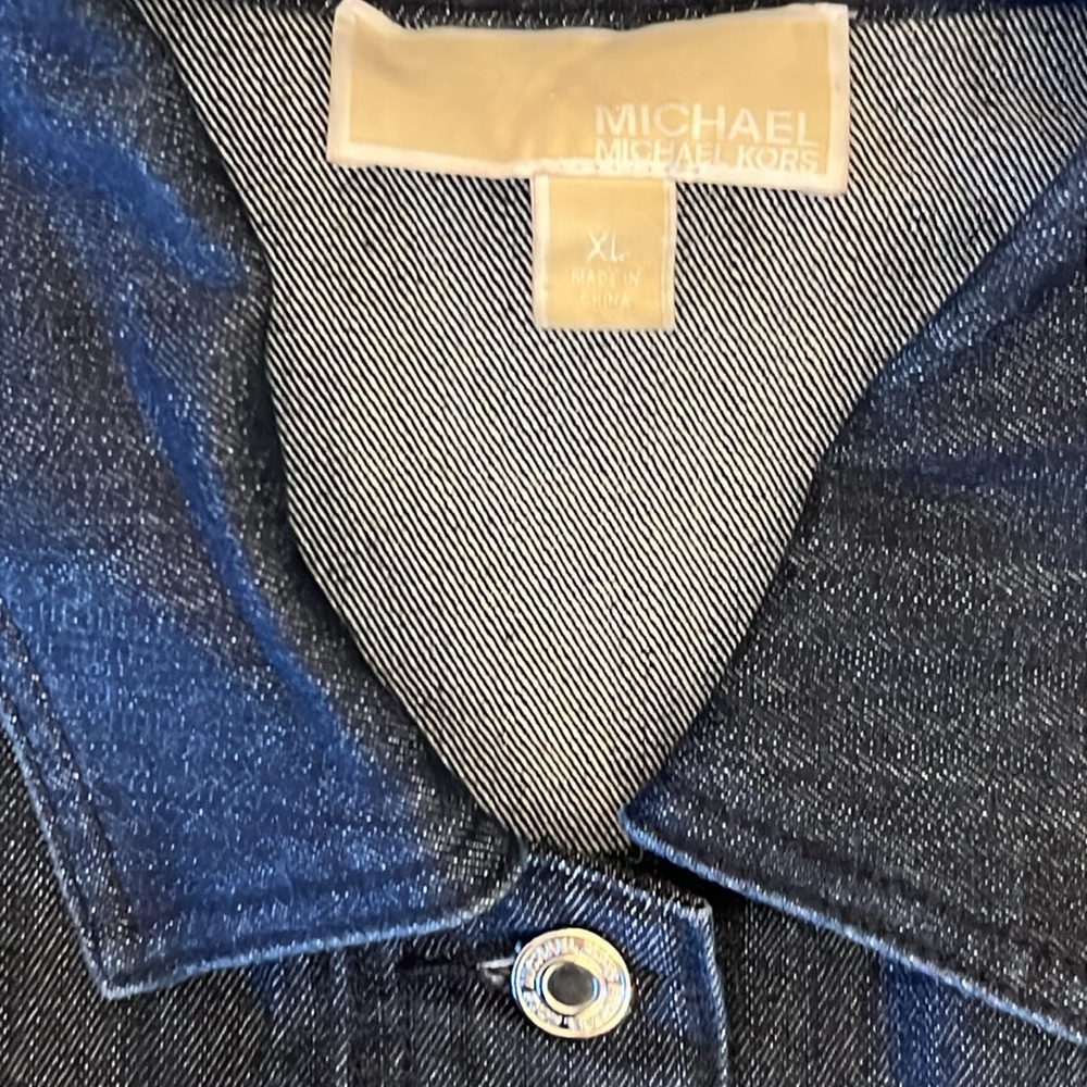 MICHAEL KORS‎  Cropped Deni Jacket Size XL - Picture 5 of 12